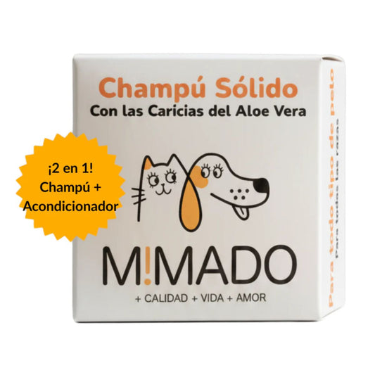 Champú Sólido Natural para Perros y Gatos - Aloe Vera y pH Neutro (Pieles Sensibles)