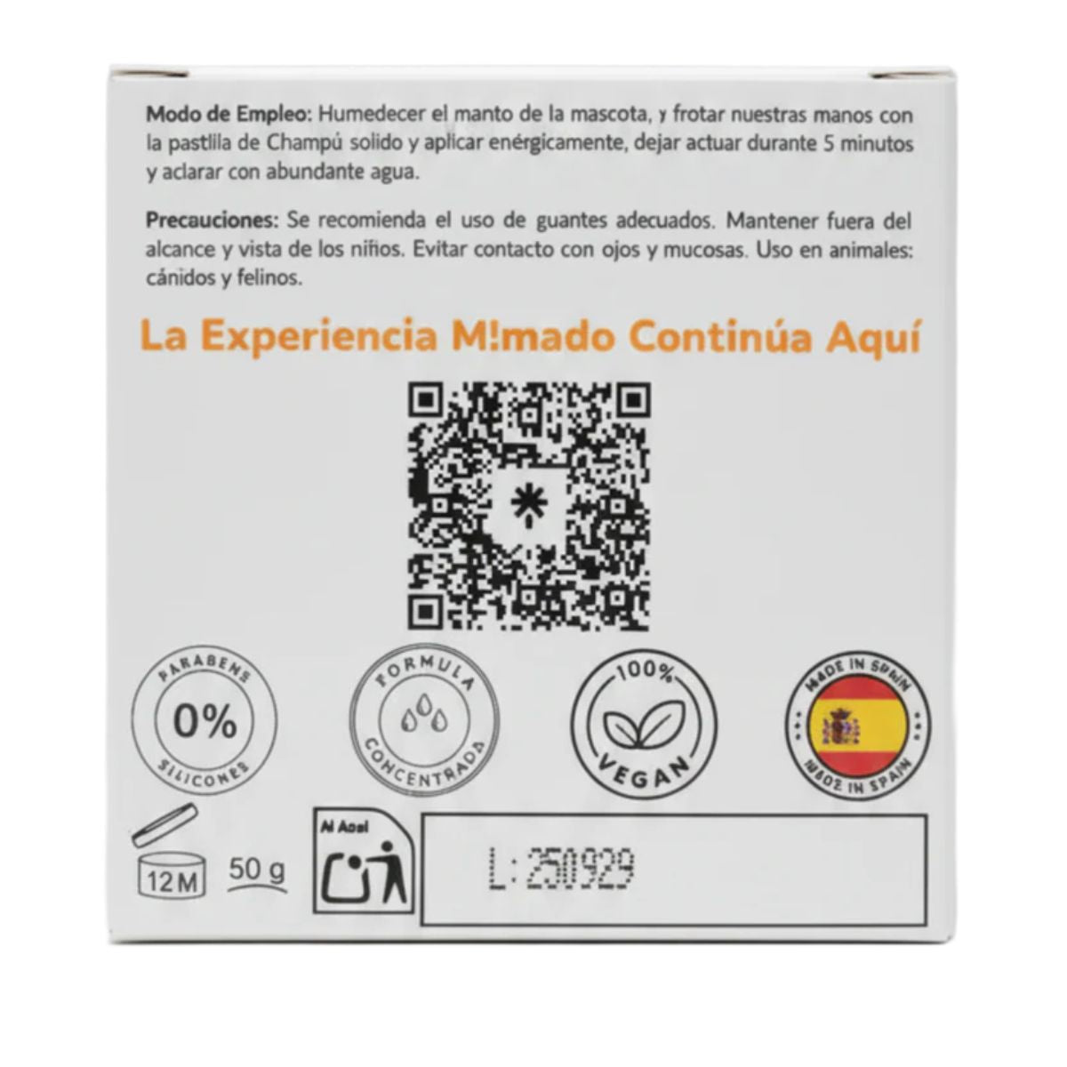 Champú Sólido Natural Mimado - Con las Caricias del Aloe Vera