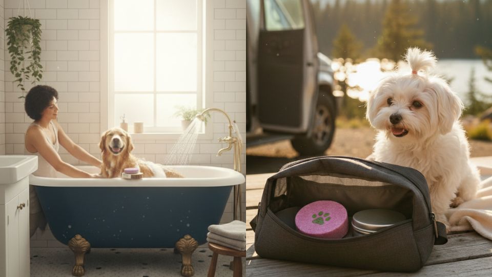 El baño se convierte en un ritual de amor. Nuestra cosmética natural elimina el rechazo a los ingredientes agresivos en su piel. El formato sólido es un compromiso real con la filosofía Cero Plástico y la sostenibilidad. Fórmula honesta que limpia con suavidad y respeta el pH de su piel. Piel cuidada y pelaje increíblemente suave.