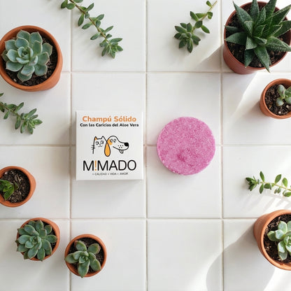 Champú Sólido Natural para Perros y Gatos - Aloe Vera y pH Neutro Cuidado Suave