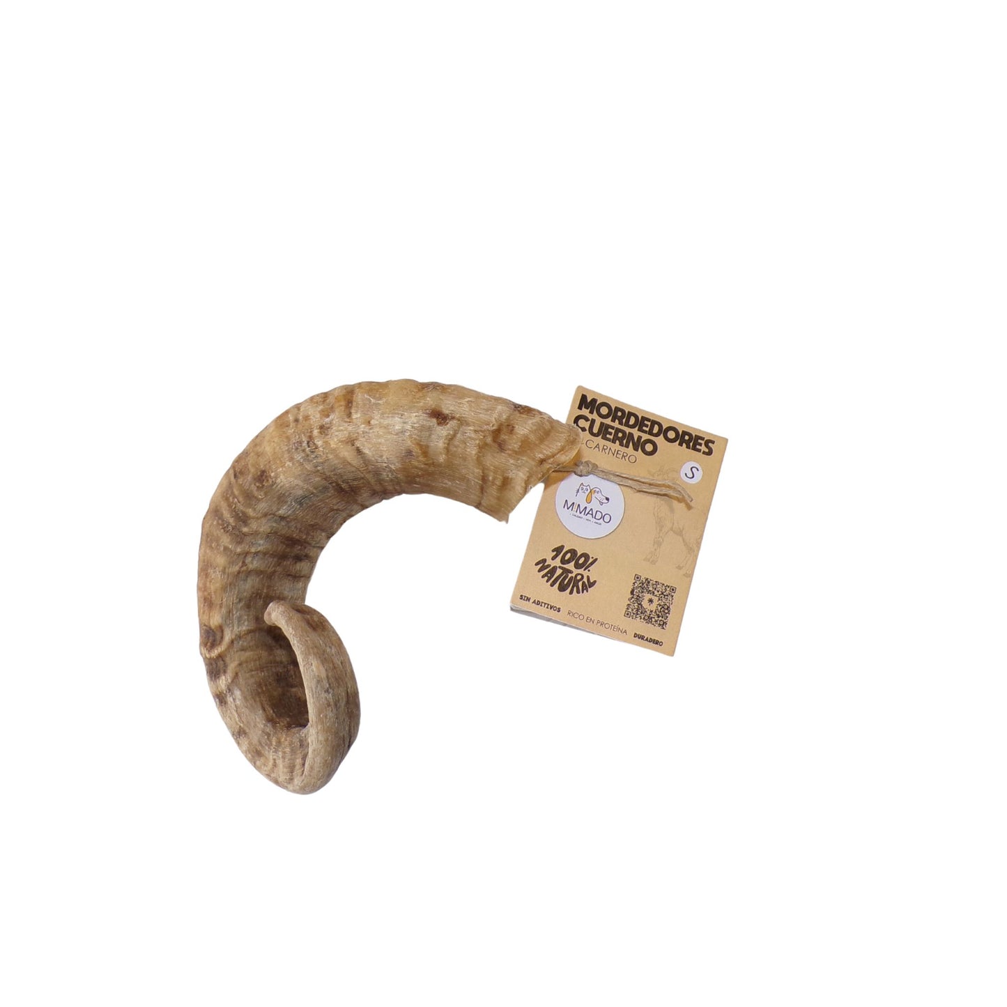 Cuerno de Carnero - Mordedor Natural Rellenable de Dureza Media para Perros