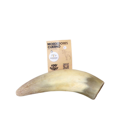 Cuerno de Vacuno - Mordedor Natural Rellenable y Rico en Calcio para Perros