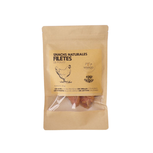 Filetes de Pollo Deshidratado - Snack Natural Rico en Proteínas para Perros y Gatos