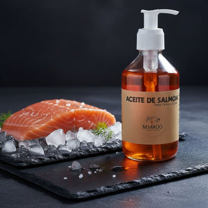Aceite de Salmón Puro - El Superalimento para Piel, Pelo y Articulaciones para Perros y Gatos
