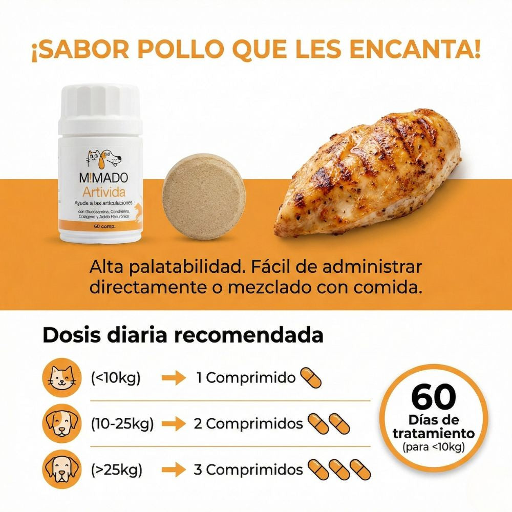 Condroprotector Premium 6 en 1 ArtiVida | Perros y Gatos 🦴