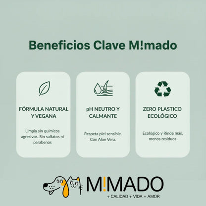 Champú Sólido Natural para Perros y Gatos - Aloe Vera y pH Neutro Cuidado Suave