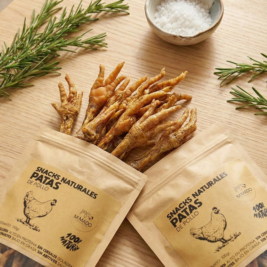 Patas de Pollo Deshidratadas Para Perros y Gatos - Snack Natural Rico en Colágeno