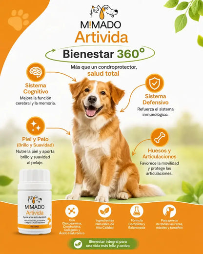 Suplemento Articular Natural ArtiVida | Perros y Gatos 🦴