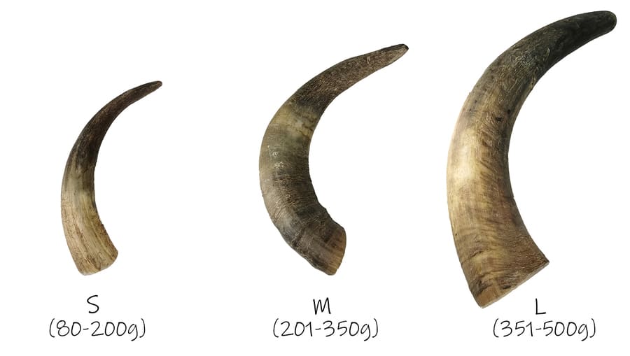 Cuerno de Vacuno - Mordedor Natural Rellenable y Rico en Calcio para Perros