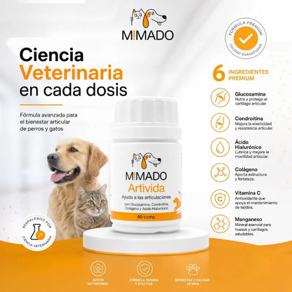 Suplemento Articular Natural ArtiVida | Perros y Gatos 🦴