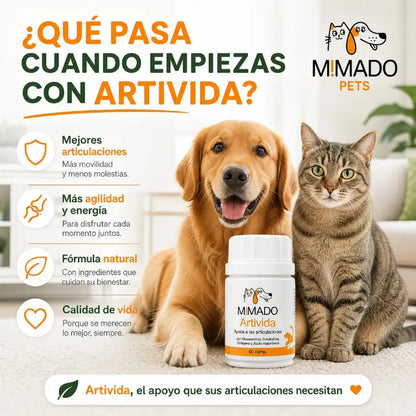 Suplemento Articular Natural ArtiVida | Perros y Gatos 🦴