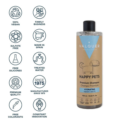 Champú Premium Hidratante para Perros "Happy Pets" - Recuperación Total con Ácido Hialurónico