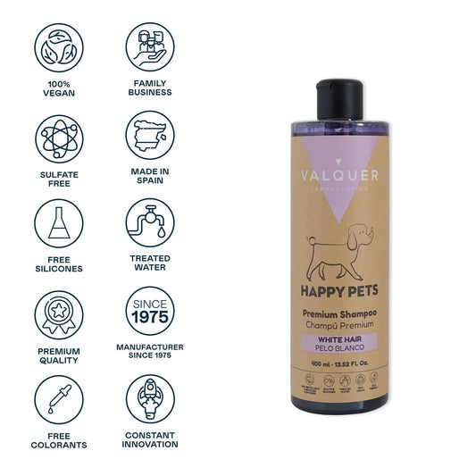 Champú Premium Pelo Blanco "Happy Pets"